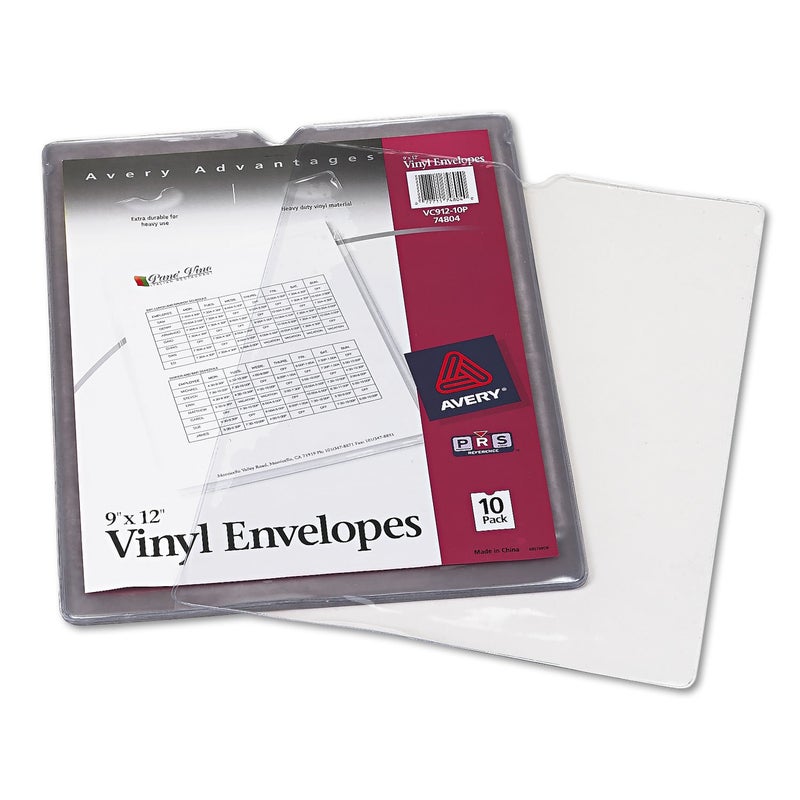 افيري أظرف ملفات Avery، منظم مستندات السفر 9 بوصة × 12 بوصة، يتسع لما يصل إلى 10 أوراق، 10 أظرف فينيل شفافة (74804) - Image 4